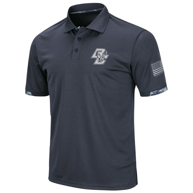 Polo camouflage numérique Colosseum Charcoal Boston College Eagles OHT pour homme