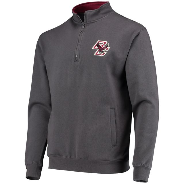 Colosseum Charcoal Boston College Eagles Tortugas Logo Veste à enfiler quart de zip pour homme