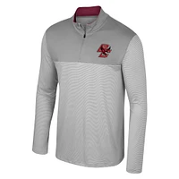 Men's Colosseum Gray Boston College Eagles Tuck Quarter-Zip Top
