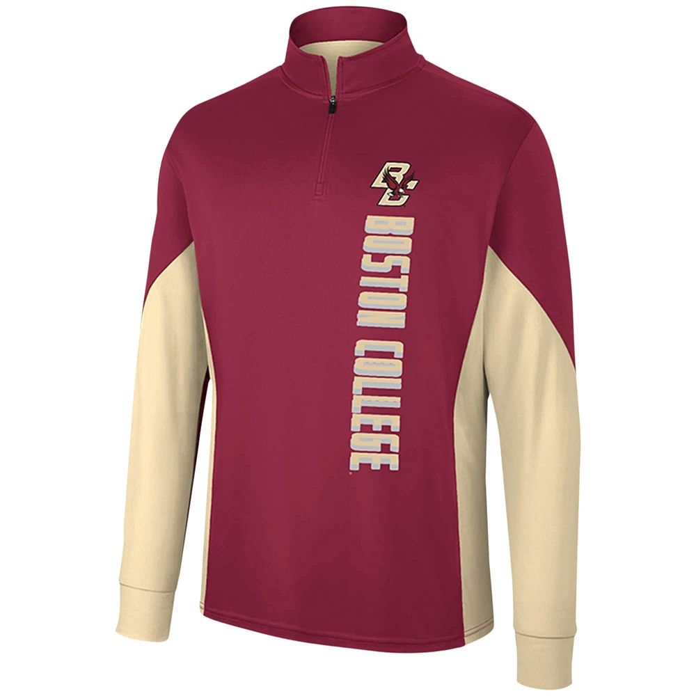 Men's Colosseum Maroon Boston College Eagles Bart Quarter-Zip Top