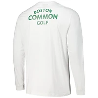 Men's Ahead White Boston Common Golf Berkley Long Sleeve T-Shirt