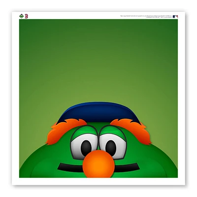 Boston Red Sox 12" x 12" Wally the Green Monster Poster Print