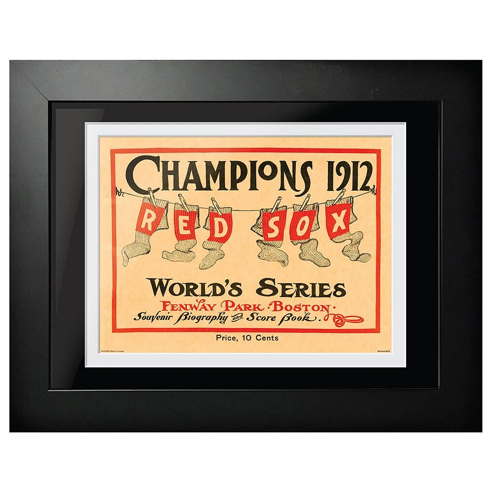 Boston Red Sox 1912 World Series - 12'' x 16'' Framed Program Cover