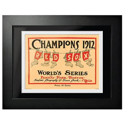 Boston Red Sox 1912 World Series - Couverture de programme encadrée 12 '' x 16 ''