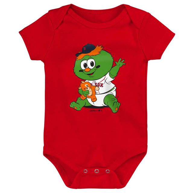 Ensemble de 3 bodys Born To Win pour bébé, bleu marine/rouge/gris, Boston Red Sox