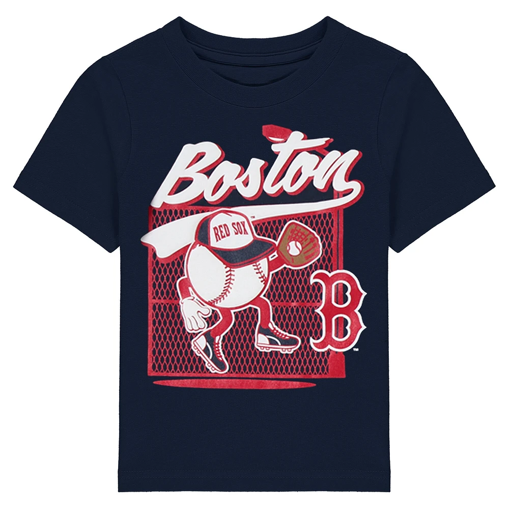 Infant Navy Boston Red Sox On the Fence T-Shirt