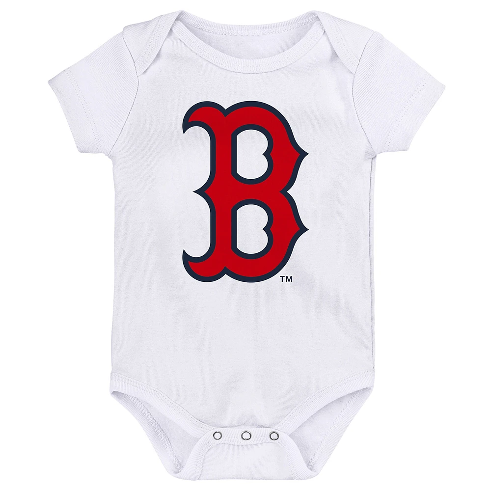 Infant Red/Navy/White Boston Red Sox Minor League Player Three-Pack Bodysuit Set