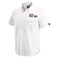 Men's Darius Rucker Collection by Fanatics  Cream Boston Red Sox Printed Button-Down Top