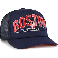 Men's '47 Navy Boston Red Sox Backhaul Foam Trucker Snapback Hat