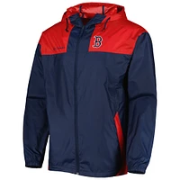 Men's Columbia Navy/Red Boston Red Sox Omni-Shade Flash Forward Challenger Full-Zip Windbreaker Jacket