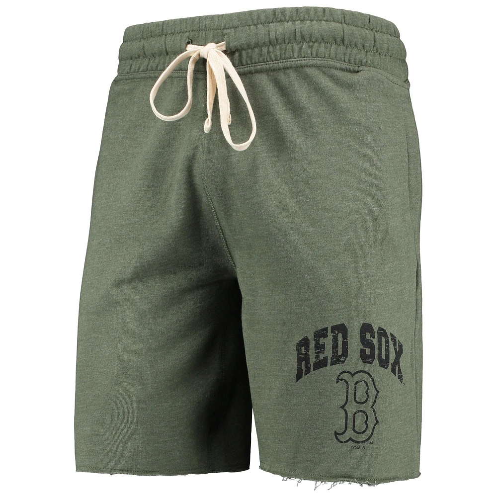 Men's Concepts Sport Heathered Olive Boston Red Sox Mainstream Tri-Blend Shorts