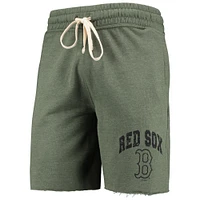 Men's Concepts Sport Heathered Olive Boston Red Sox Mainstream Tri-Blend Shorts