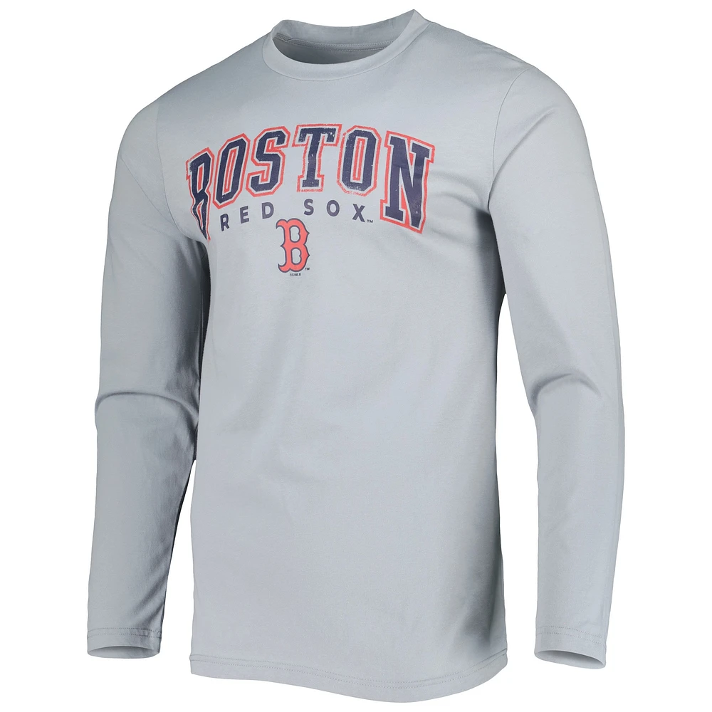 Men's Concepts Sport Navy/Gray Boston Red Sox Breakthrough Long Sleeve Top & Pants Sleep Set