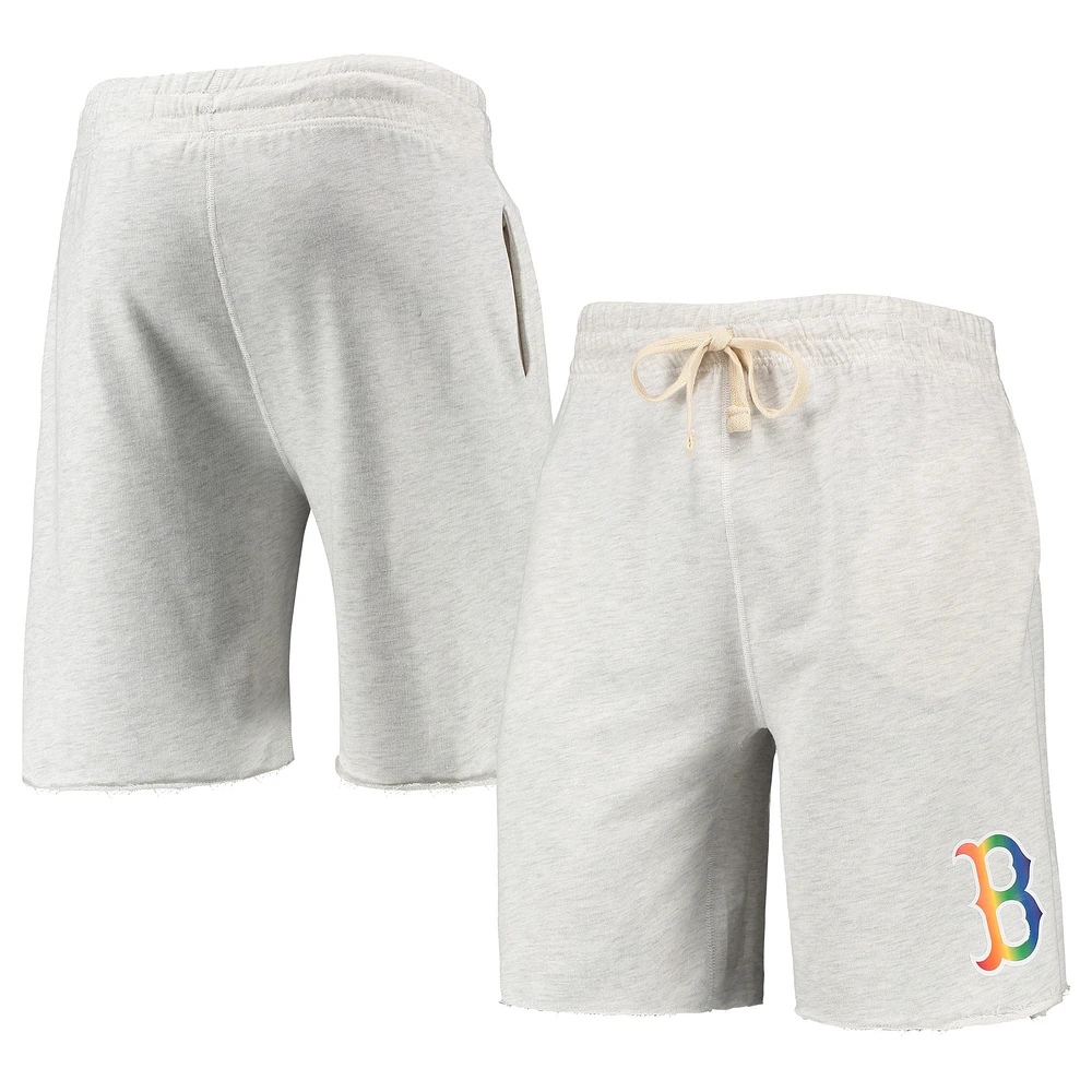 Concepts Sport Oatmeal Boston Red Sox Mainstream Logo Terry Tri-Blend Short pour homme