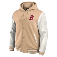 Men's Darius Rucker Collection by Fanatics Khaki Boston Red Sox Tri-Blend Full-Snap Hoodie Baseball Jacket