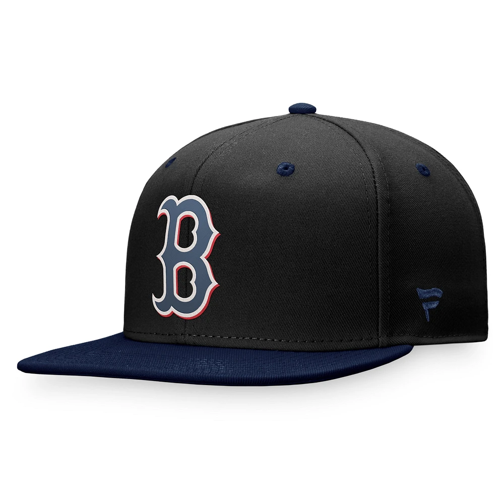 Men's Fanatics  Black/Navy Boston Red Sox State Side Two-Tone Snapback Hat