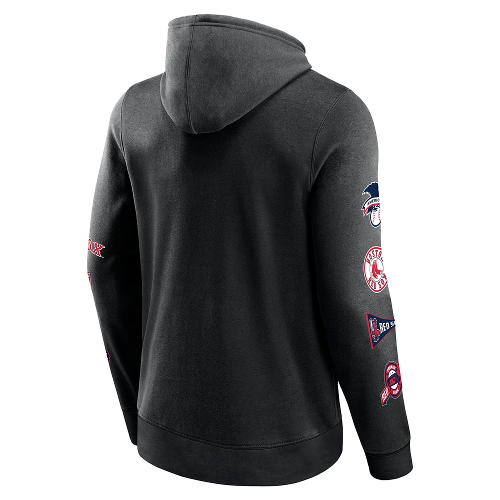 Men's Fanatics Black Boston Red Sox Wild Winner Pullover Hoodie