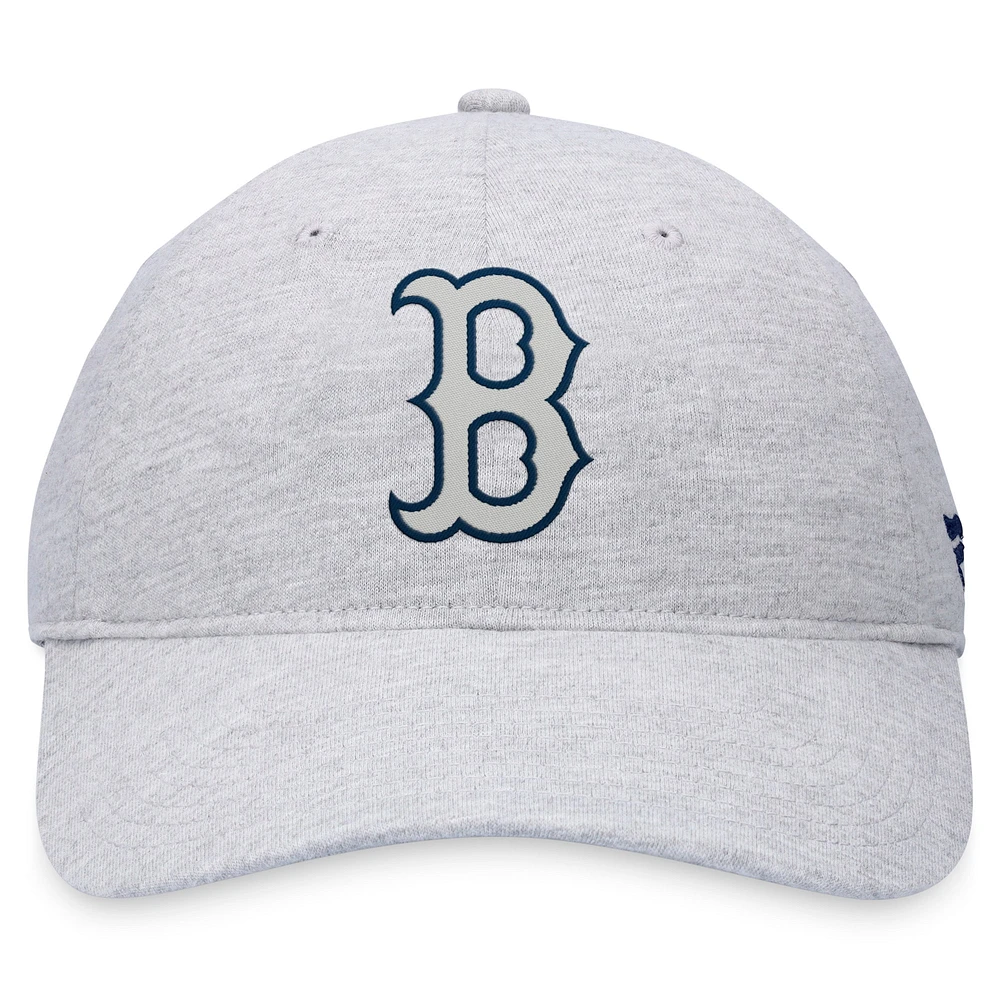 Men's Fanatics Gray Boston Red Sox Logo Adjustable Hat