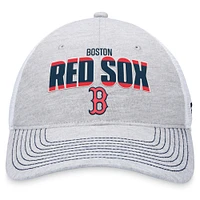 Men's Fanatics Heather Gray/White Boston Red Sox Logo Trucker Adjustable Hat