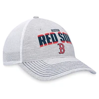 Men's Fanatics Heather Gray/White Boston Red Sox Logo Trucker Adjustable Hat