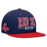 Men's Fanatics Navy/Red Boston Red Sox Fundamental Bold Snapback Hat