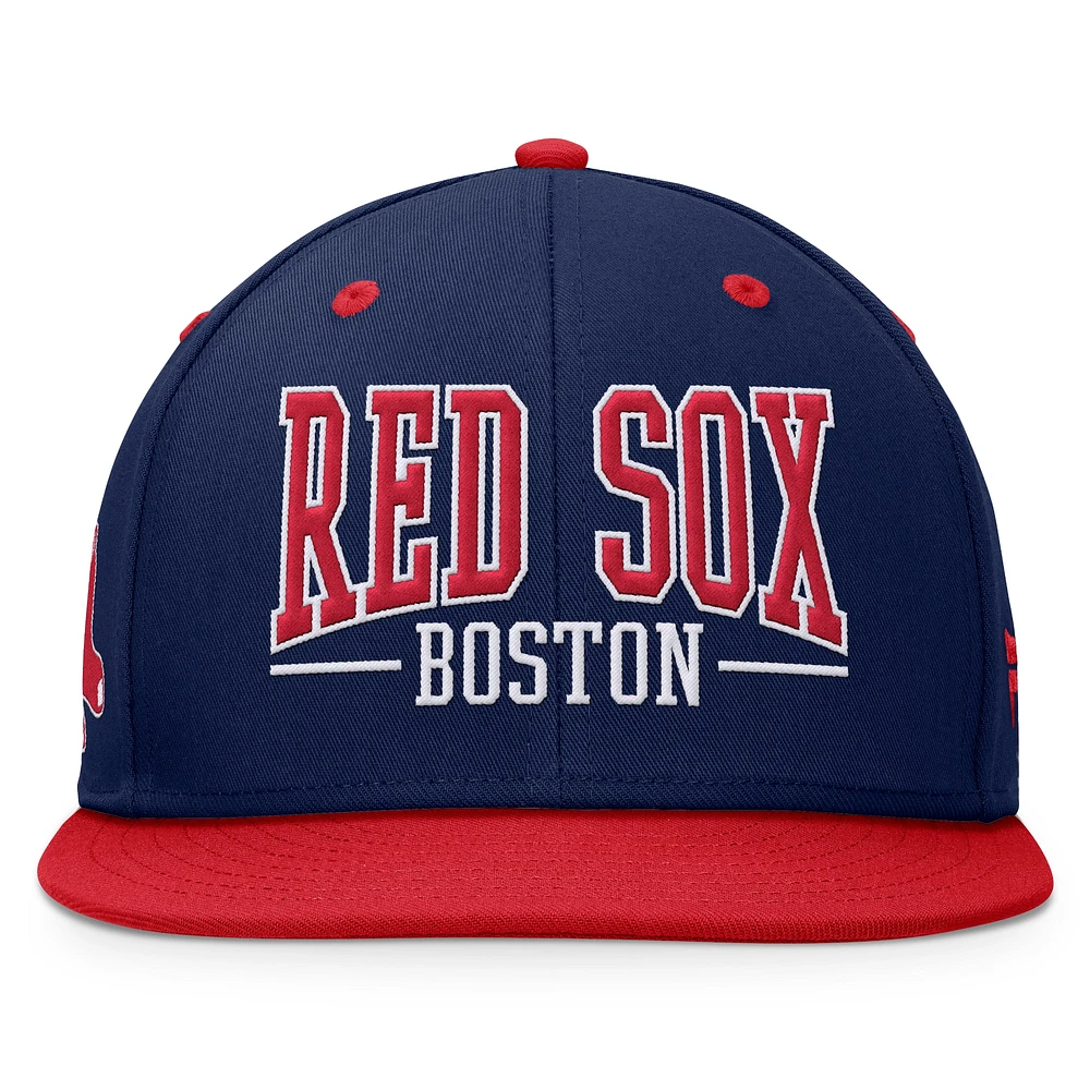Men's Fanatics Navy/Red Boston Red Sox Fundamental Bold Snapback Hat