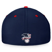 Men's Fanatics  Navy/Red Boston Red Sox Stacked Logo Flex Hat