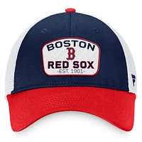 Men's Fanatics Navy/Red Boston Red Sox Two-Tone Patch Trucker Adjustable Hat