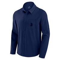 Men's Fanatics Navy Boston Red Sox Front Office Long Sleeve Button-Up Shirt