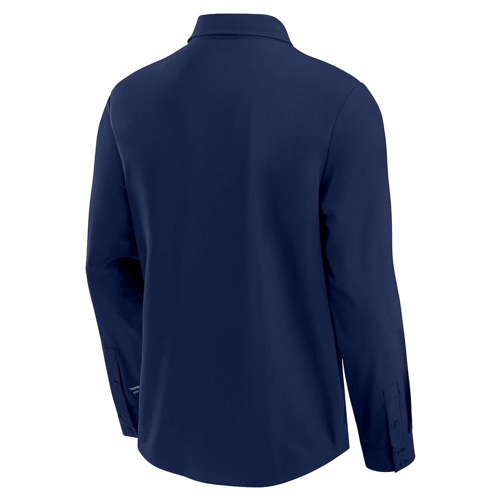 Men's Fanatics Navy Boston Red Sox Front Office Long Sleeve Button-Up Shirt