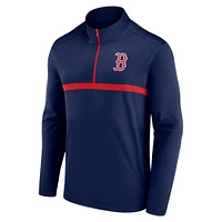 Men's Fanatics Navy Boston Red Sox Head-to-Head Quarter-Zip Top