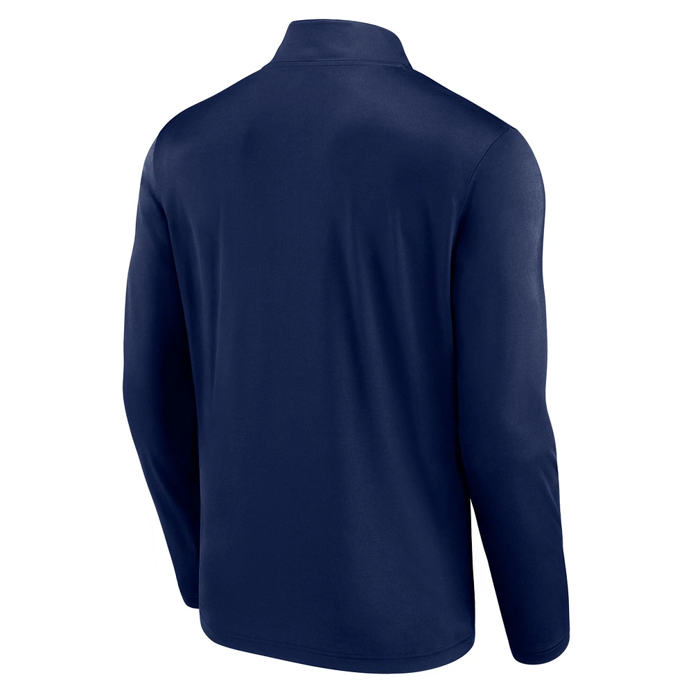 Men's Fanatics Navy Boston Red Sox Head-to-Head Quarter-Zip Top