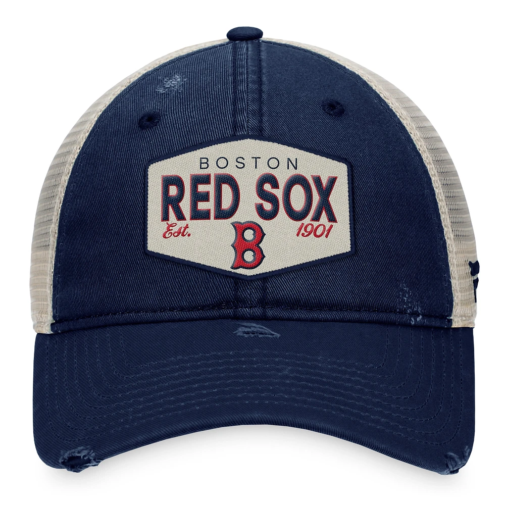 Men's Fanatics Navy Boston Red Sox Patch Trucker Adjustable Hat
