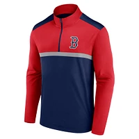 Men's Fanatics Navy Boston Red Sox Unstoppable Quarter-Zip Top