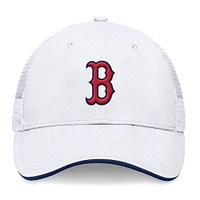 Men's Fanatics White Boston Red Sox Front Office Meshback Structured Adjustable Hat