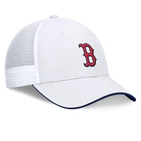 Men's Fanatics White Boston Red Sox Front Office Meshback Structured Adjustable Hat