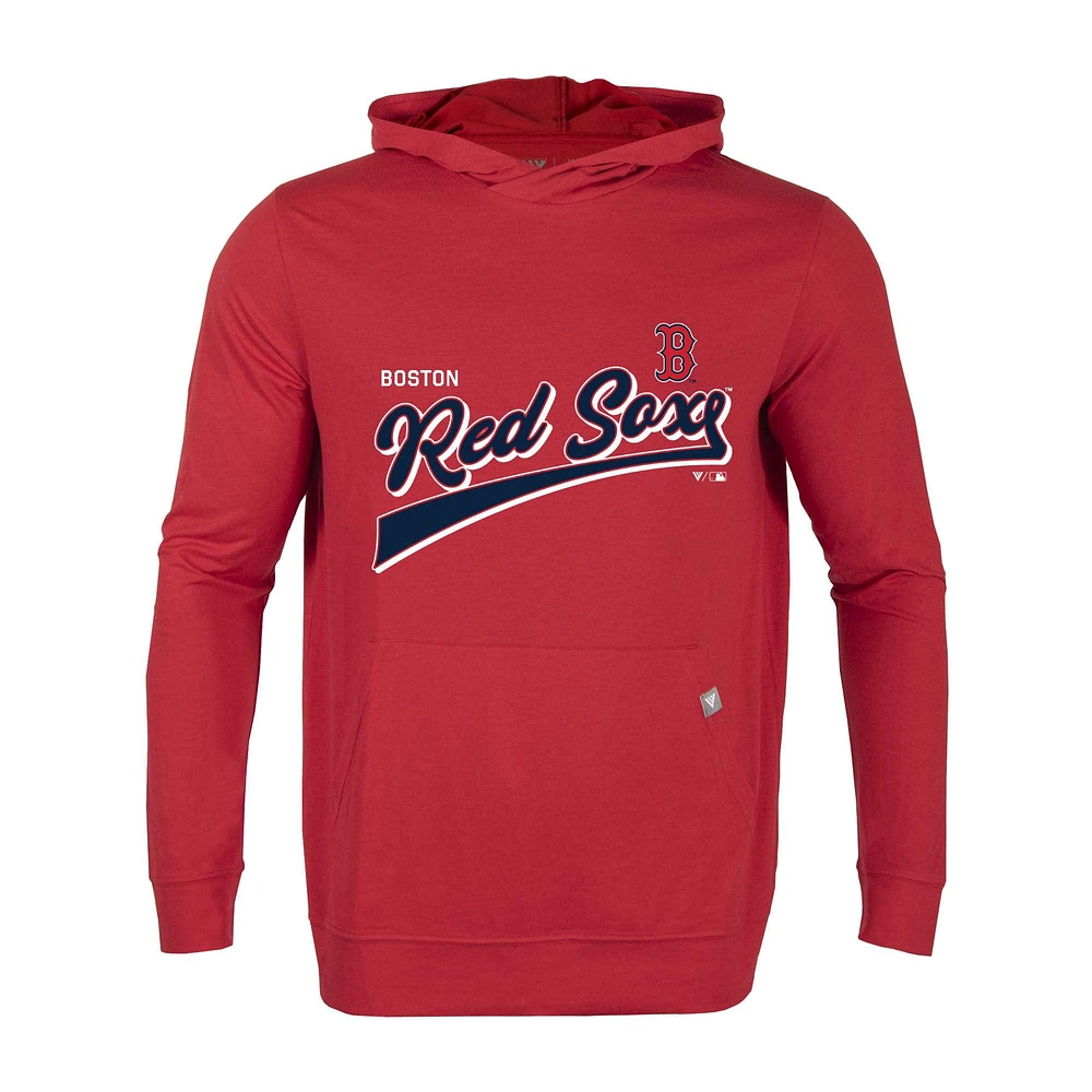 Men's Levelwear Red Boston Sox Relay Vintage Team 2.0 Pullover Hoodie