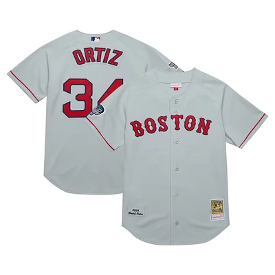 Maillot de retour authentique la collection Cooperstown 2004 des Red Sox Boston gris Mitchell & Ness David Ortiz pour hommes