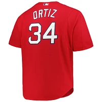 Men's Mitchell & Ness David Ortiz Red Boston Sox Big Tall Cooperstown Collection Batting Practice Replica Jersey