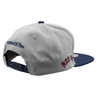 Men's Mitchell & Ness Gray Boston Red Sox Cooperstown Collection Away Snapback Hat