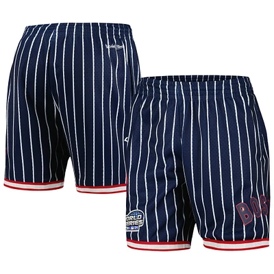 Mitchell & Ness pour homme bleu marine Boston Red Sox Cooperstown Collection 2004 World Series City Short en maille