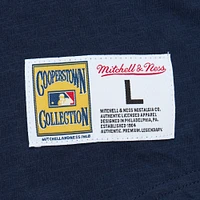 Men's Mitchell & Ness Navy Boston Red Sox Cooperstown Collection Legendary Raglan Slub Henley 3/4-Sleeve T-Shirt