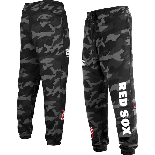 Pantalon de jogging à motif camouflage Boston Red Sox New Era pour homme, noir