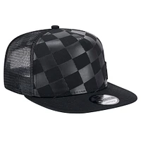 Men's New Era Black Boston Red Sox Score Check 9FIFTY A-Frame Trucker Snapback Hat