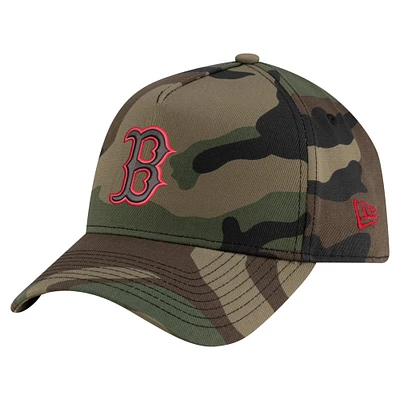 Casquette ajustable à cadre en A 9FORTY Woodland Team Pop de Boston Red Sox de New Era pour homme