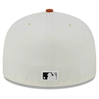 Men's New Era Cream/Orange Boston Red Sox 59FIFTY Fitted Hat