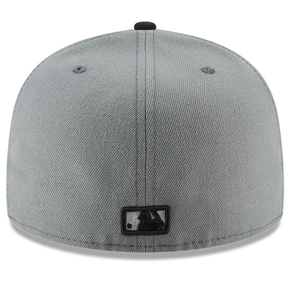 Men's New Era Gray/Black Boston Red Sox Two-Tone 59FIFTY Fitted Hat