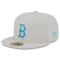Casquette ajustée 59FIFTY kaki Boston Red Sox Stone Mist New Era pour hommes