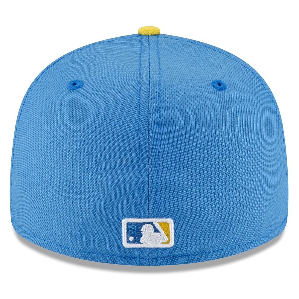 Men's New Era Light Blue Boston Red Sox City Connect Low Profile 59FIFTY Fitted Hat