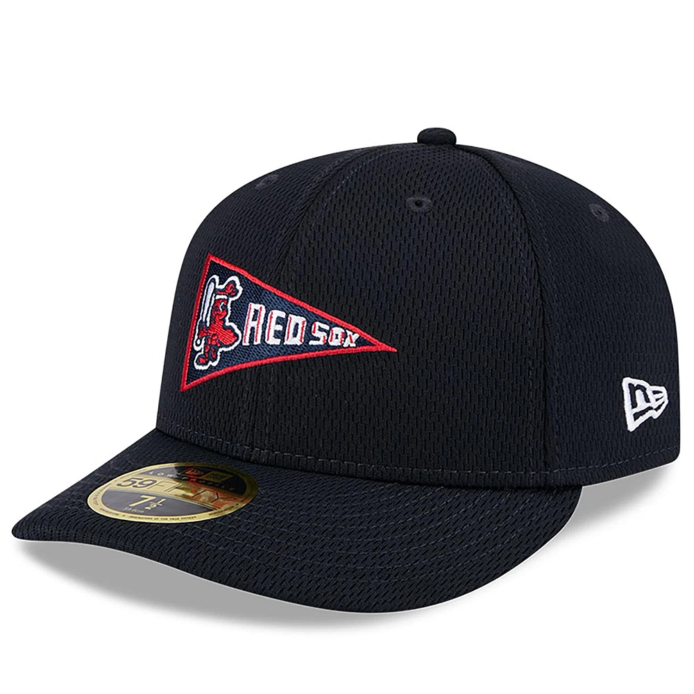 Men's New Era Navy Boston Red Sox 2025 MLB Clubhouse Low Profile 59FIFTY Fitted Hat